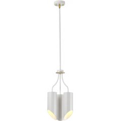 Elstead Lighting Quinto QUINTO3WAB lampa wisząca 3x8 W biała-mosiądz