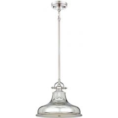 Elstead Lighting Emery QZEMERYPMIS lampa wisząca 1x60 W srebrna