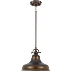 Elstead Lighting Emery QZEMERYPMPN lampa wisząca 1x60 W brązowa