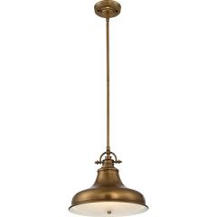 Elstead Lighting Emery QZEMERYPMWS lampa wisząca 1x60 W mosiądz