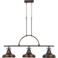 Elstead Lighting Emery QZEMERY3PPN lampa wisząca 3x60 W brązowa