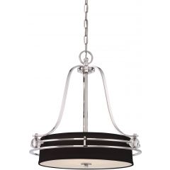 Elstead Lighting Gotham QZGOTHAMP lampa wisząca 4x60 W srebrna