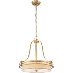 Elstead Lighting Gotham QZGOTHAMPBB lampa wisząca 4x60 W mosiądz