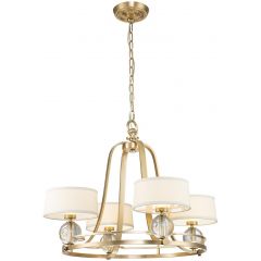 Elstead Lighting Gotham QZGOTHAM4BB lampa wisząca 4x3 W mosiądz