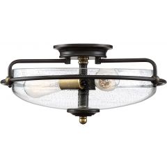 Elstead Lighting Griffin QZGRIFFINFCPNAB lampa podsufitowa 3x60 W mosiądz-brązowa