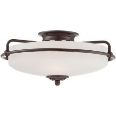 Elstead Lighting Griffin QZGRIFFINFPN lampa podsufitowa 3x60 W brązowa
