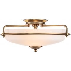 Elstead Lighting Griffin QZGRIFFINFWS lampa podsufitowa 3x60 W mosiądz