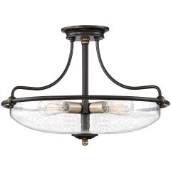 Elstead Lighting Griffin QZGRIFFINSFMCPNAB lampa podsufitowa 3x60 W mosiądz-brązowa