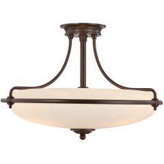 Elstead Lighting Griffin QZGRIFFINSFMPN lampa podsufitowa 4x60 W brązowa