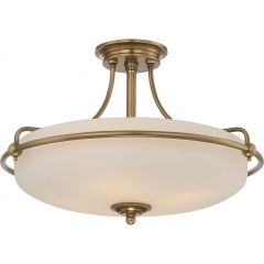 Elstead Lighting Griffin QZGRIFFINSFMWS lampa podsufitowa 4x60 W mosiądz