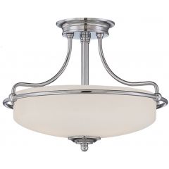 Elstead Lighting Griffin QZGRIFFINSFSAN lampa podsufitowa 3x60 W nikiel