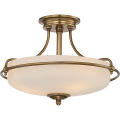 Elstead Lighting Griffin QZGRIFFINSFSWS lampa podsufitowa 3x60 W mosiądz