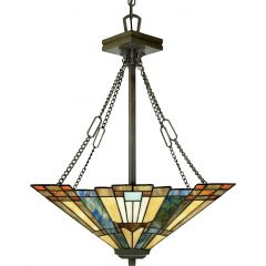 Elstead Lighting Inglenook QZINGLENOOKPB lampa wisząca 3x60 W brązowa