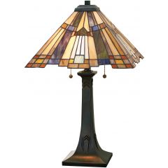Elstead Lighting Inglenook QZINGLENOOKTL lampa stołowa 2x60 W brązowa