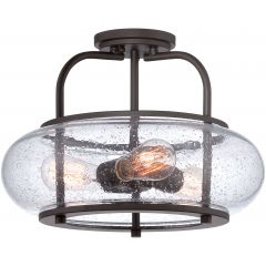 Elstead Lighting Trilogy QZTRILOGYSFM lampa podsufitowa 3x60 W brązowa