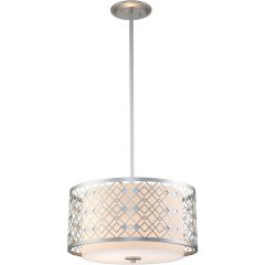 Elstead Lighting Ziggy ZIGGY2PMLS lampa wisząca 2x60 W srebrna