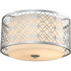 Elstead Lighting Ziggy ZIGGYFMLS plafon 2x60 W srebrny