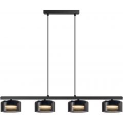 Goldlux Ofelia 331304 lampa wisząca 4x10 W czarna