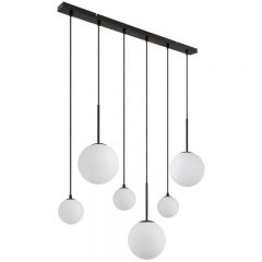 Globo Lighting Hallie 151686 lampa wisząca 6x9 W biała-czarna