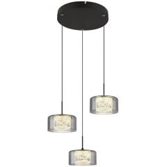 Globo Lighting Fogsy 156343 lampa wisząca 3x24 W czarna