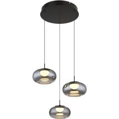 Globo Lighting Quintara 157443H lampa wisząca 3x18 W czarna