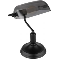 Globo Lighting Antique 2491B lampa stołowa 1x60 W czarna-przydymiona