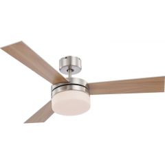 Globo Lighting Alana 0333 lampowentylator podsufitowy 2x40 W biała-chrom-drewno