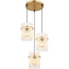 Globo Lighting Gorley 156983HRM lampa wisząca 3x60 W biała-czarna-złota