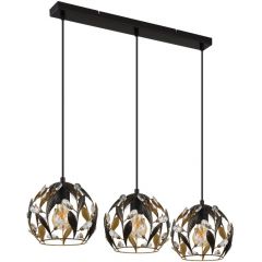 Globo Lighting Mika 157593H lampa wisząca 3x25 W czarna