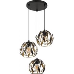Globo Lighting Mika 157593HR lampa wisząca 3x40 W czarna