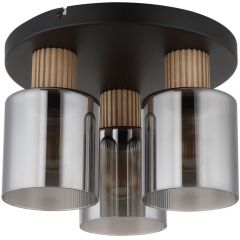 Globo Lighting Aleidis 157683D lampa podsufitowa 3x25 W czarna-przydymiona