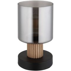 Globo Lighting Aleidis 15768T lampa stołowa 1x25 W czarna-przydymiona