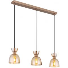 Globo Lighting Massey 15769A3 lampa wisząca 3x40 W bursztynowa