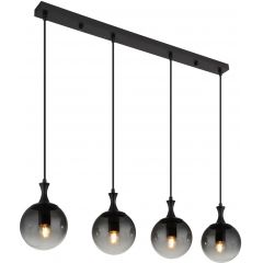 Globo Lighting Dalton 158854H lampa wisząca 4x40 W czarna-przydymiona