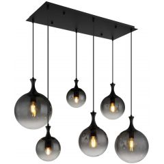 Globo Lighting Dalton 158856H lampa wisząca 6x10 W czarna-przydymiona