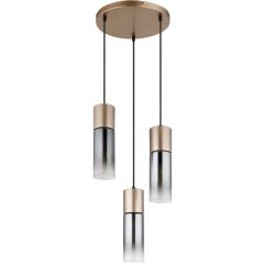 Globo Lighting Annika 210003HCA lampa wisząca 3x25 W przydymiona-złota