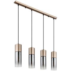 Globo Lighting Annika 210004HCA lampa wisząca 4x25 W przydymiona-złota