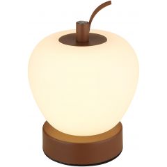 Globo Lighting Evalina 21011 lampa stołowa 1x2 W biała-brązowa