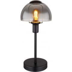 Globo Lighting Kokkini 21914B lampa stołowa 1x25 W czarna-przydymiona