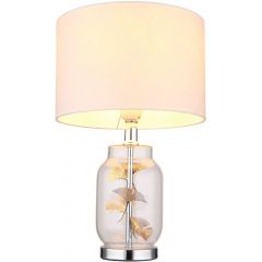 Globo Lighting Ginko 24141C lampa stołowa 1x40 W biała-przezroczysta-chrom