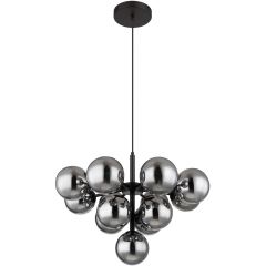 Globo Lighting Grappy 5614313 lampa wisząca powyżej 6x5 W czarna-przydymiona