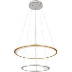 Globo Lighting Umbra 6733344H lampa wisząca 1x40 W biała-złota-srebrna