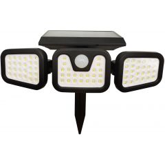 Goldlux Trio 323125 lampa solarna stojąca 3x0.6 W czarny