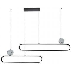 Goldlux Florentyna 333896 lampa wisząca 2x48 W biała-czarna