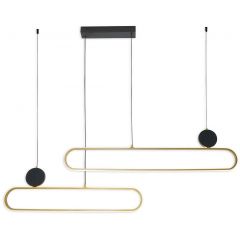 Goldlux Florentyna 333902 lampa wisząca 2x48 W złota