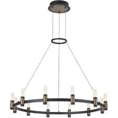 Italux Alamo PND28011013012AMBL lampa wisząca x48 W czarna