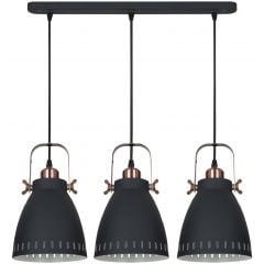 Italux Franklin MDHN8026S3BRC lampa wisząca 3x60 W grafitowa