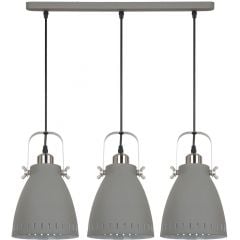 Italux Franklin MDHN8026S3GRSNICK lampa wisząca 3x60 W szary/popielaty