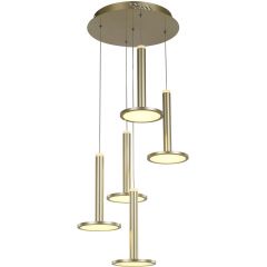 Italux Oliver MD170330125AGOLD lampa wisząca 5x60 W złota Italux Oliver MD170330125AGOLD lampa wisząca 5x60 W złota