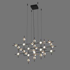 Italux Provenza MD1800106730ABG lampa wisząca x72 W czarna